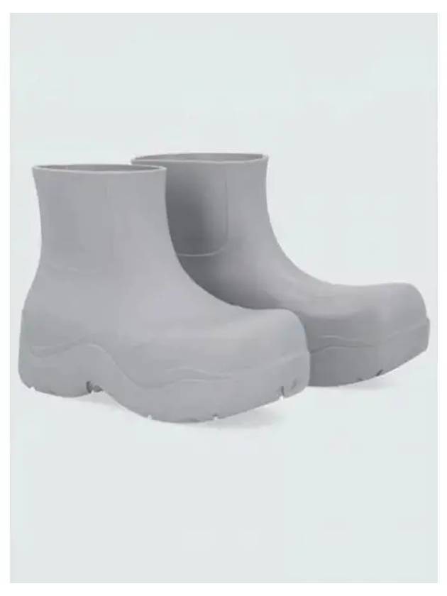 Puddle Rubber Ankle Rain Boots Grey - BOTTEGA VENETA - BALAAN 2