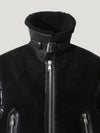 LES ALPES W glossy hybrid shearling jacket - IRO - BALAAN 7