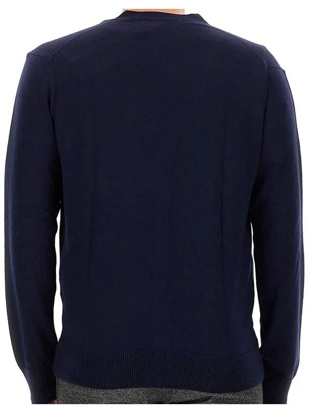 Tricolor Fox Patch Classic Cardigan Navy - MAISON KITSUNE - BALAAN 4