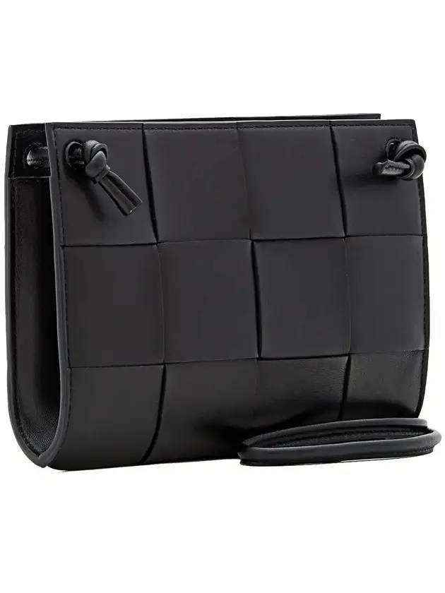 Intrecciato Cassette Mini Cross Bag Black - BOTTEGA VENETA - BALAAN 4