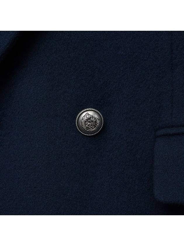 Cashmere Chesterfield Officer Coat Midnight Blue - NOIRER - BALAAN 7