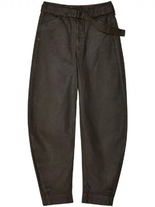 Belted tapered cotton pants - LEMAIRE - BALAAN 1