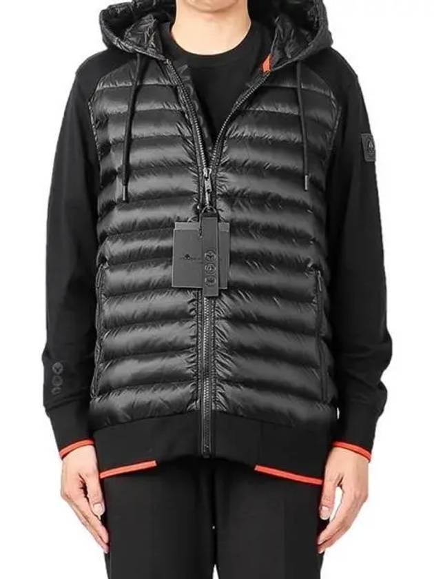 Soapstone Panel Down Hooded Jacket Black - MOOSE KNUCKLES - BALAAN 2