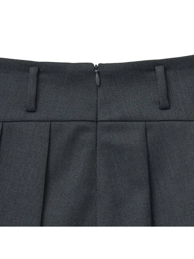 Wool Pleated Mini Skirt Grey - NOIRER FOR WOMEN - BALAAN 7