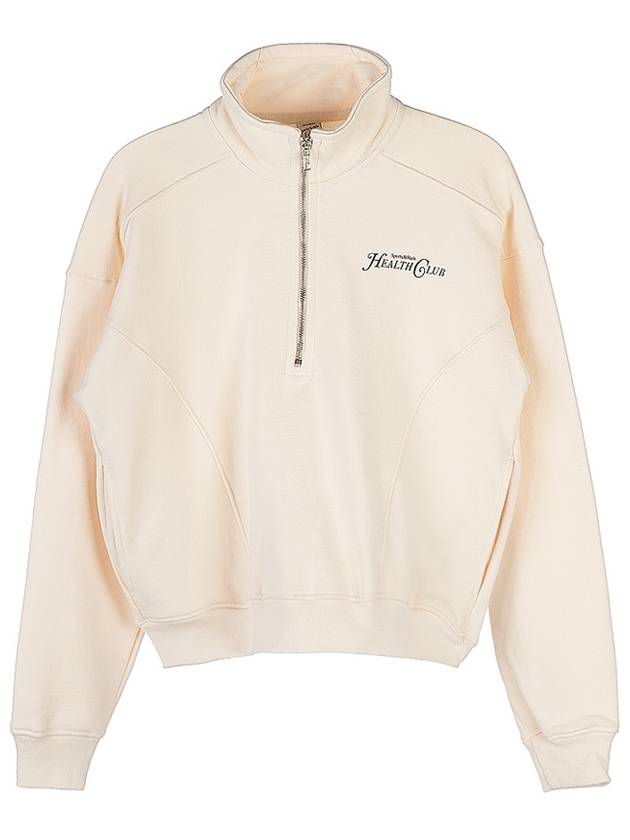 Rizzoli half zipup sweatshirt RIZOLLI QUARTER ZIP CREAM CHOCOLATE - SPORTY & RICH - BALAAN 2