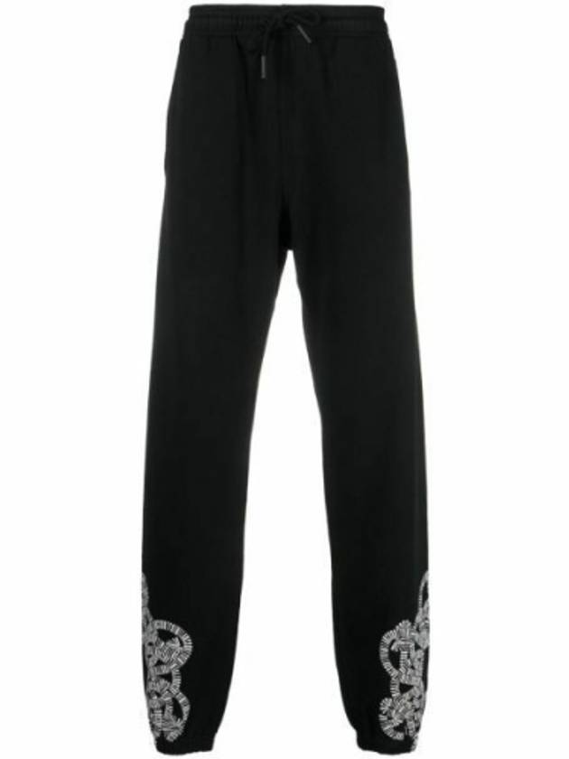 Training Logo Print Jogger Track Pants Black - MARCELO BURLON - BALAAN 2