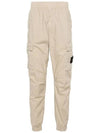 Stretch Cotton Tela Paracadute Cargo Straight Pants Sand - STONE ISLAND - BALAAN 3