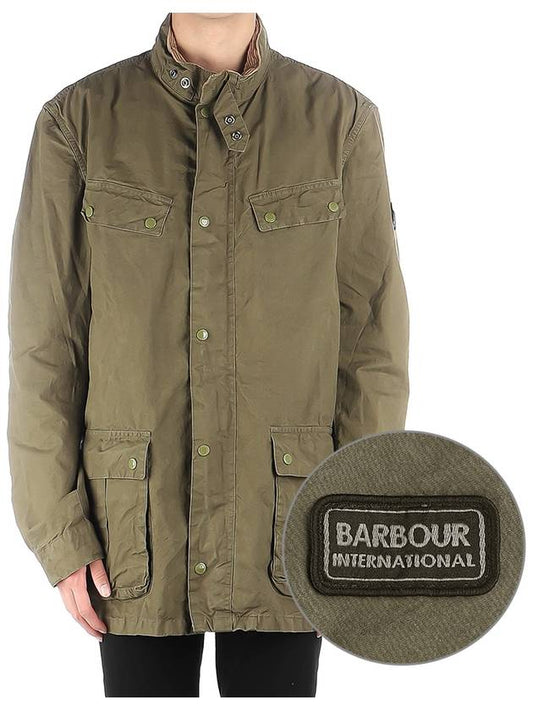 Duke Cotton Military Jacket Khaki - BARBOUR - BALAAN.
