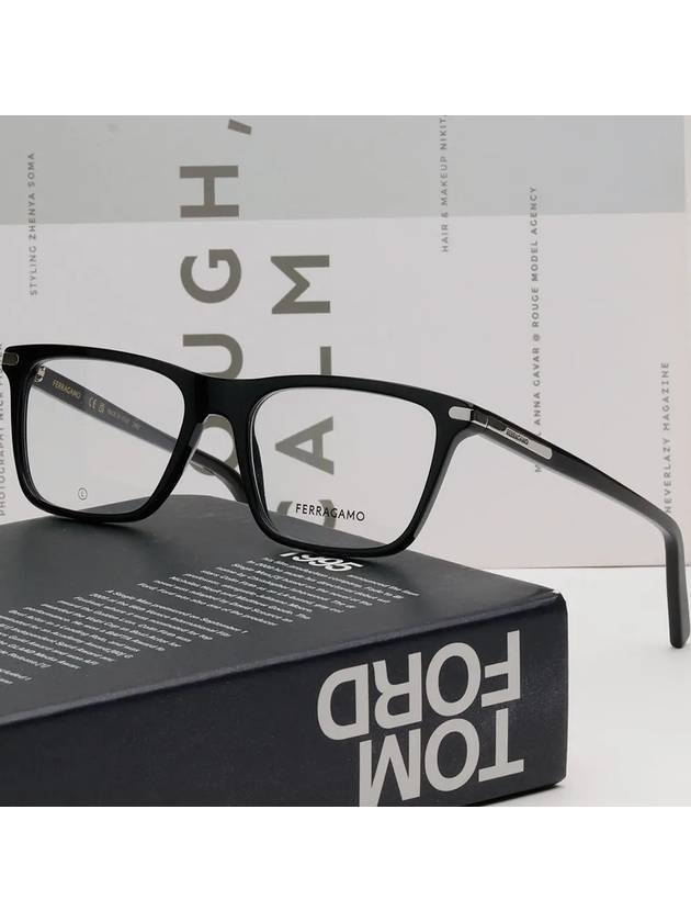 Men's Demo Square Eyeglasses Black - SALVATORE FERRAGAMO - BALAAN 3