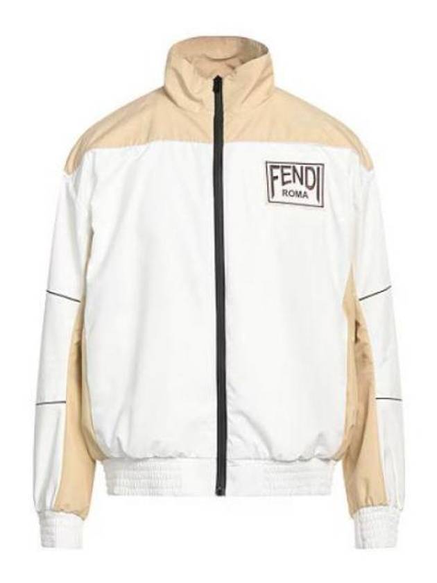 Men's Logo Track Jacket Beige - FENDI - BALAAN 2