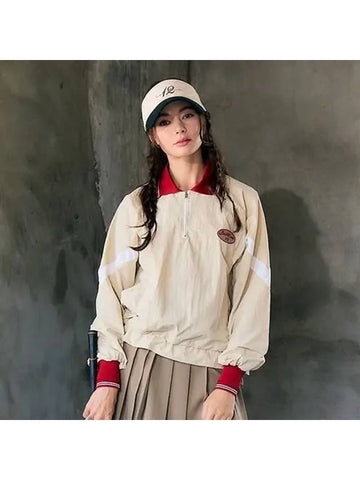 Collar zipper anorak beige - BENECIA12 - BALAAN 1