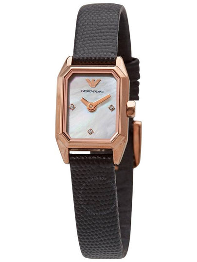 Gioia Quartz Leather Watch Black - EMPORIO ARMANI - BALAAN 2