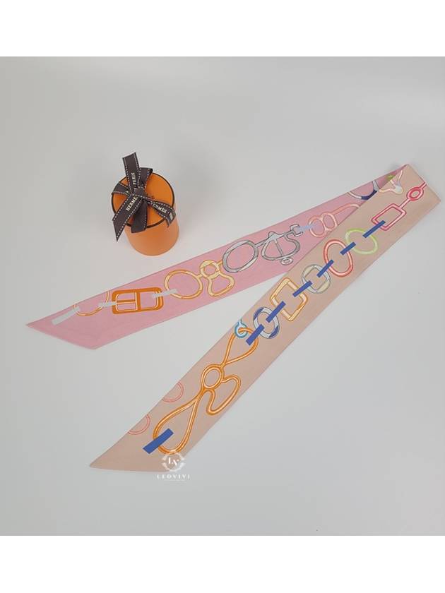 Do Re Boucles Twilly Scarf Rose Poudre - HERMES - BALAAN 4