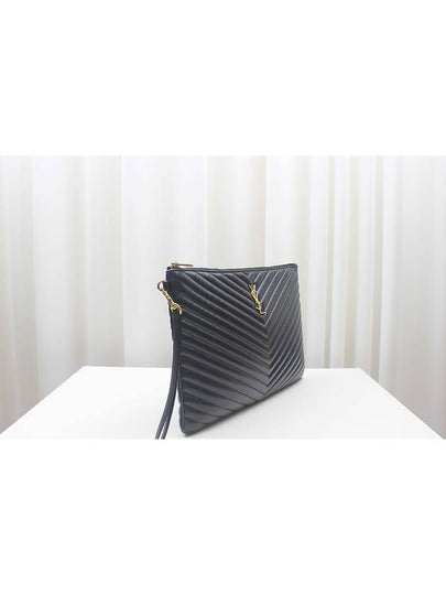 Matelasse large strap clutch black 440222 - SAINT LAURENT - BALAAN 2