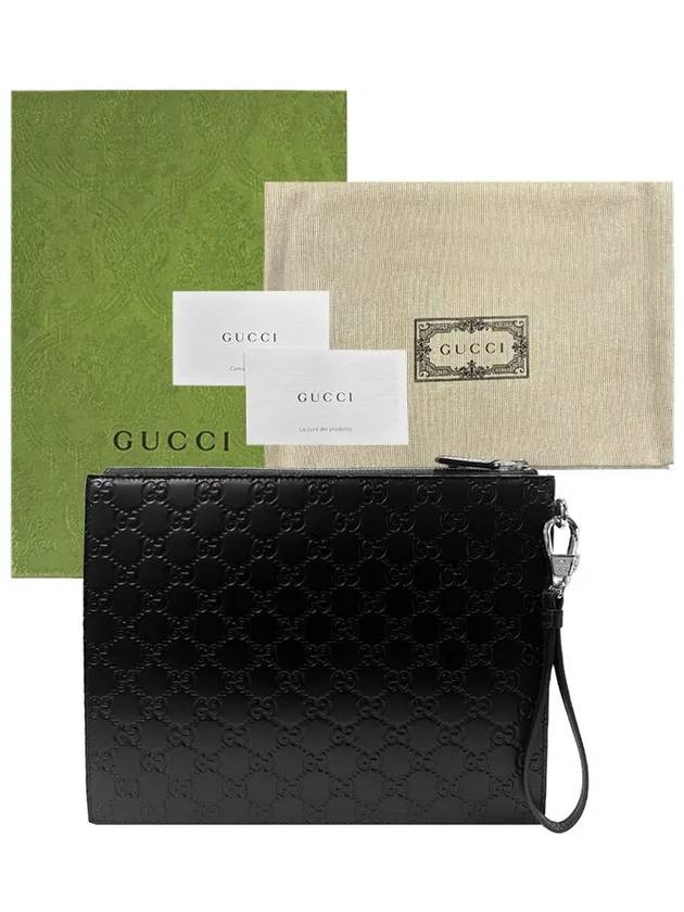 Signature Cima Clutch Bag 779885 CWC1N 1000 Black - GUCCI - BALAAN 9