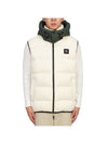 Logo Patch Hoodie Padding Vest White - MOOSE KNUCKLES - BALAAN 1