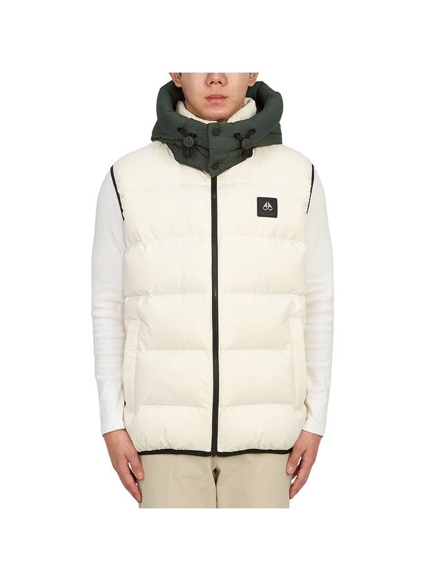 Logo Patch Hoodie Padding Vest White - MOOSE KNUCKLES - BALAAN 2