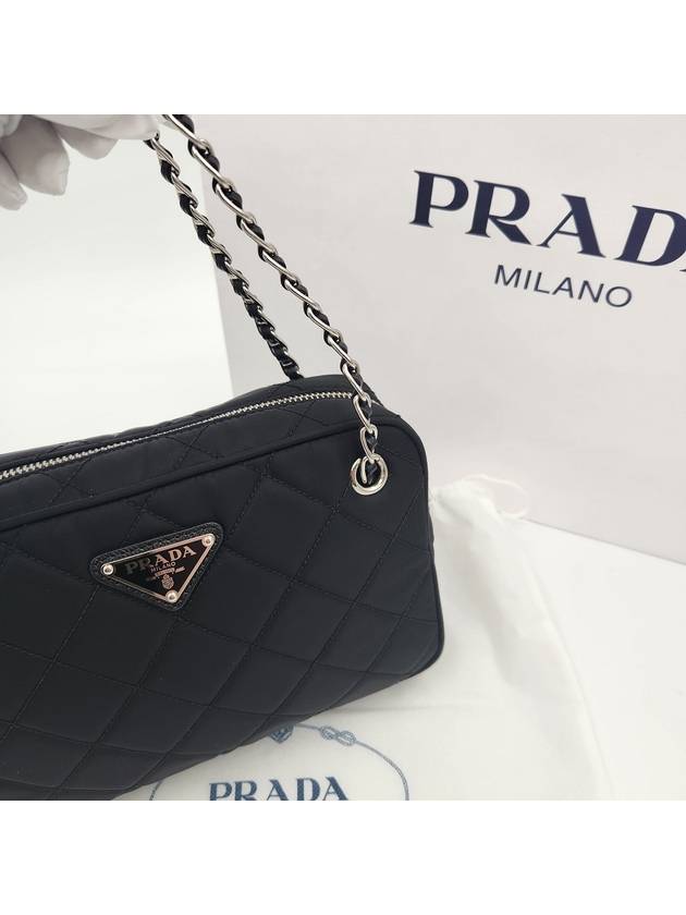 Nylon Quilted Tessuto Mini Shoulder Bag Black - PRADA - BALAAN 5