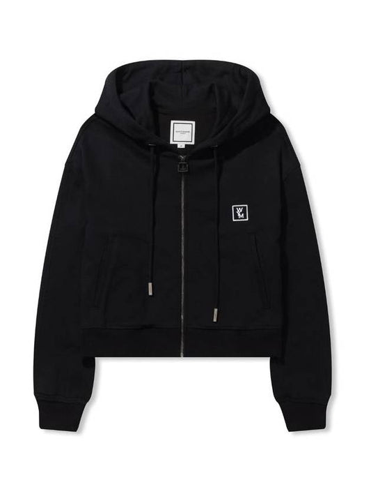 Women's Back Logo Zip-Up Hoodie Black - WOOYOUNGMI - BALAAN 2