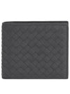 Intreciato Weaving Half Wallet Dark Grey - BOTTEGA VENETA - BALAAN 2