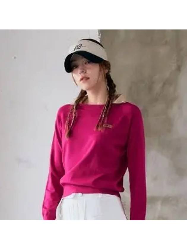 Lauren R knit collar magenta - BENECIA12 - BALAAN 2