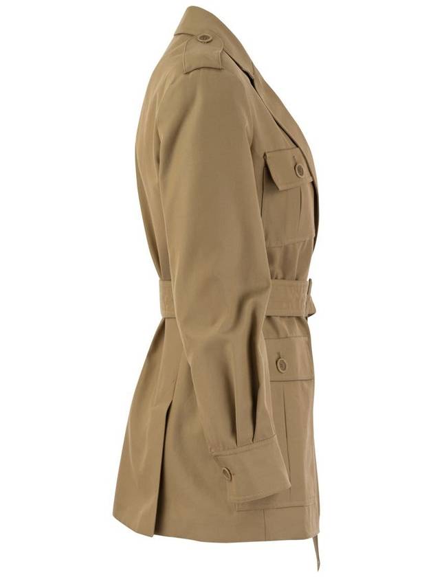 Pacos Belted Long Sleeved Jacket Beige - MAX MARA - BALAAN 4