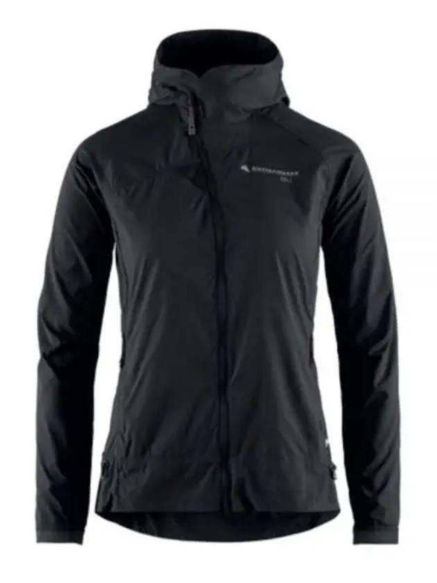 Women's Nal Hooded Windbreaker Black - KLATTERMUSEN - BALAAN 1