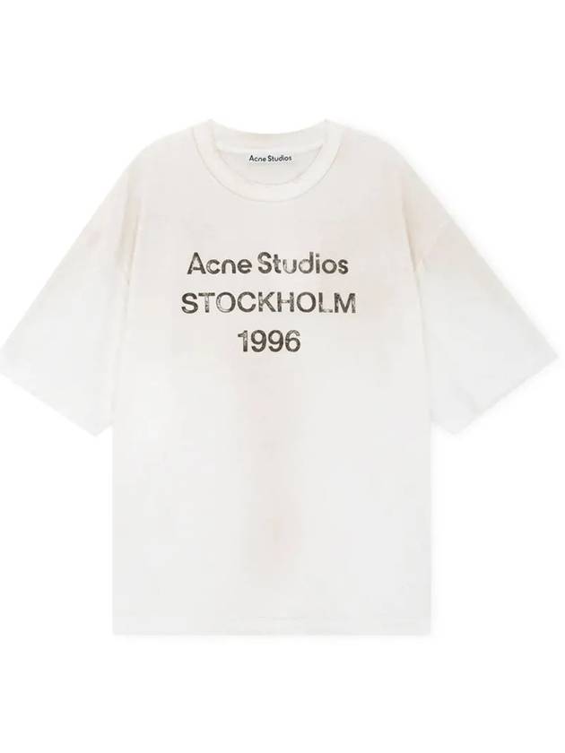 Logo Print Cotton Short Sleeve T-Shirt White - ACNE STUDIOS - BALAAN 4