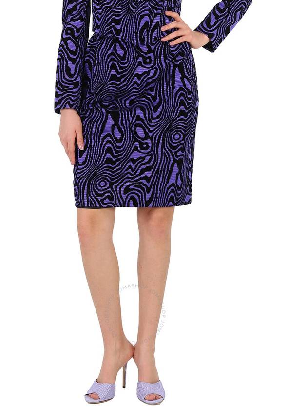 Moschino Ladies Moire Effect Jacquard Mini Skirt, Brand Size 38 (US Size 4) - MOSCHINO - BALAAN 1