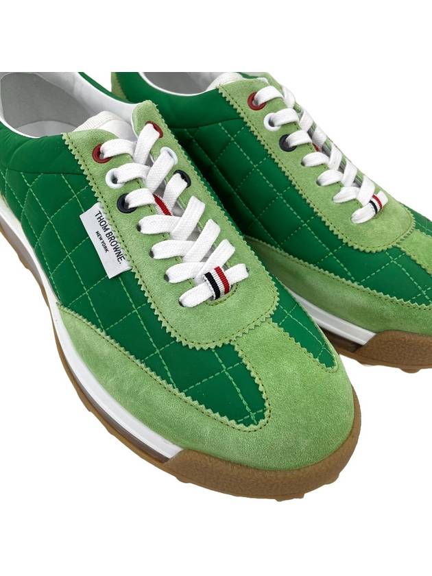 Men's Tech Runner Low Top Sneakers Green - THOM BROWNE - BALAAN 4