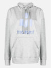 Mansel Big Logo Print Hoodie Grey - ISABEL MARANT - BALAAN 2