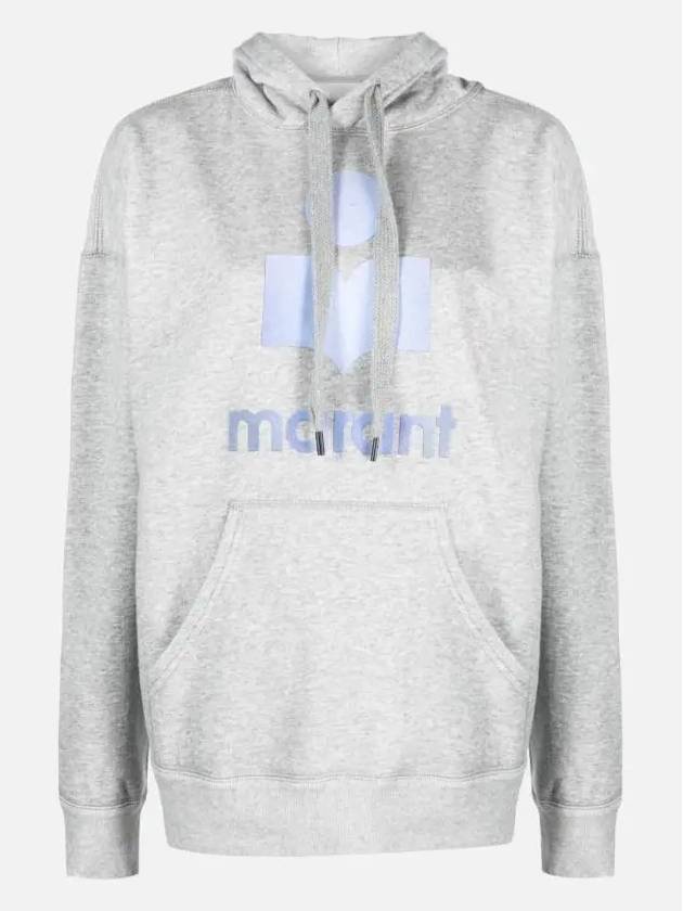 Mansel Big Logo Print Hoodie Grey - ISABEL MARANT - BALAAN 4