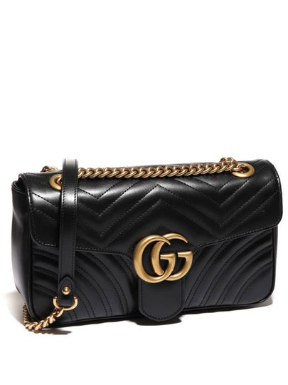 GG Marmont Matelasse Small Shoulder Bag Black - GUCCI - BALAAN 2