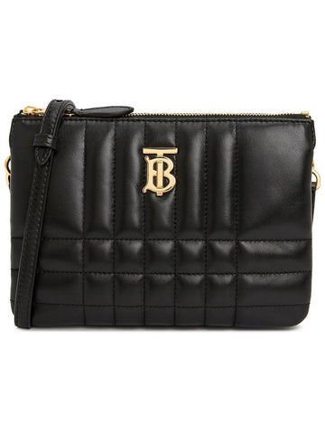 Quilted Lola Double Pouch Shoulder Bag Black - BURBERRY - BALAAN 1