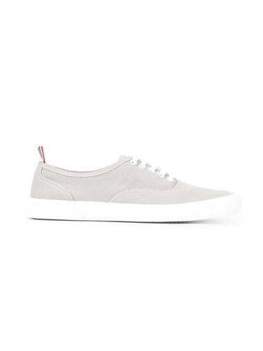 Rubber Sole Heritage Canvas Low Top Sneakers Grey - THOM BROWNE - BALAAN 1