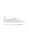 Rubber Sole Heritage Canvas Low Top Sneakers Grey - THOM BROWNE - BALAAN 1