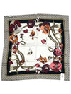 GG Flower Square Silk Scarf - GUCCI - BALAAN.