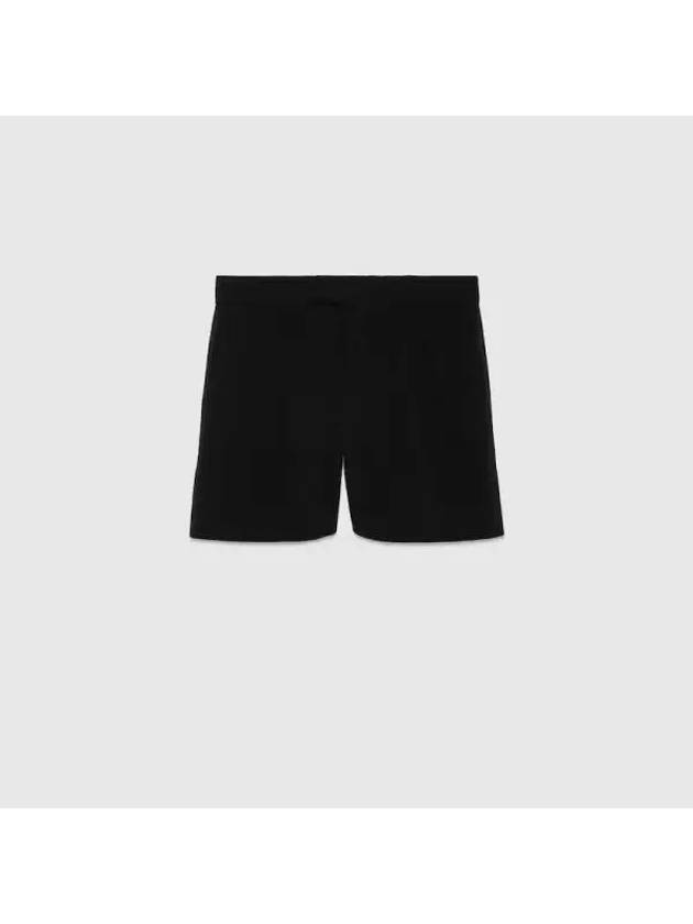 Wool Jersey Shorts Black 770175ZAONS1000 - GUCCI - BALAAN 1