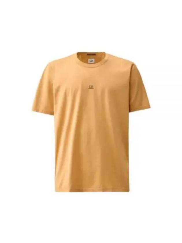 70/2 Mercerized Jersey Logo Short Sleeve T-Shirt Orange - CP COMPANY - BALAAN 2