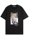 Wolfman Print Short Sleeve T-Shirt Black - NEIL BARRETT - BALAAN 4