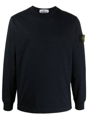 Men's Waffen Patch Long Sleeve T-Shirt Black - STONE ISLAND - BALAAN.