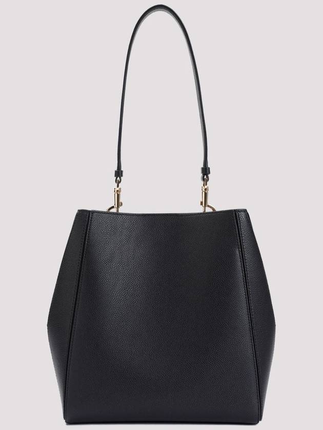 Logo Leather Bucket Bag Black - TORY BURCH - BALAAN 3