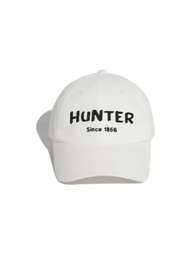 UNISEX Twill Embroidered Logo Cap White HBW0001CHZWHT - HUNTER - BALAAN 1