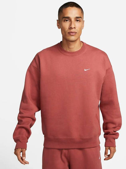 NRG Solo Swoosh Crew Neck Fleece Sweatshirt Red - NIKE - BALAAN 2