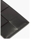 Intrecciato Lambskin Calfskin Card Wallet Black - BOTTEGA VENETA - BALAAN 4