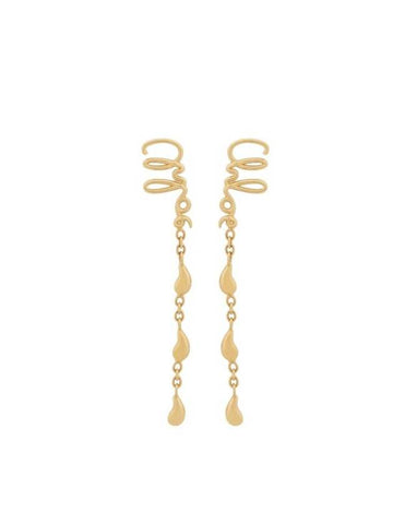 Iconic Dangling Earrings Gold - CHLOE - BALAAN 1