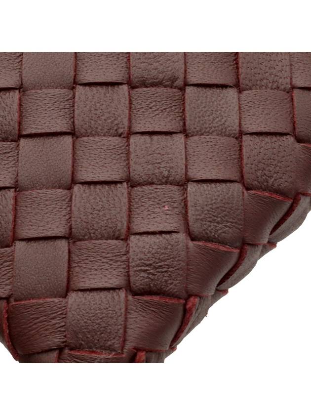 Dark Burgundy Intrecciato Nappa Large Pouch Clutch - BOTTEGA VENETA - BALAAN 6