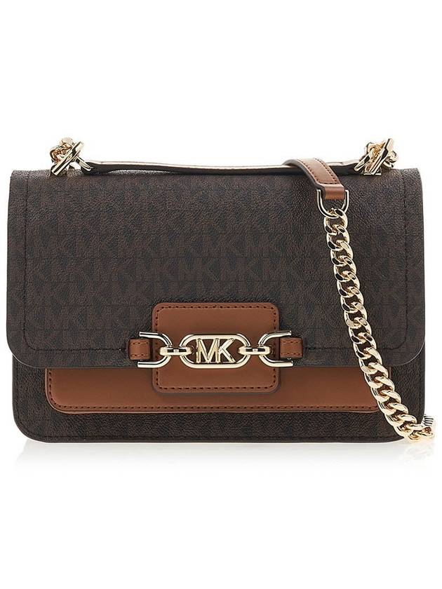 Heather Large Logo Shoulder Bag Brown - MICHAEL KORS - BALAAN 2