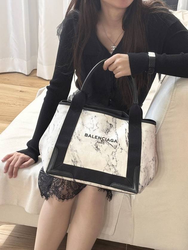 White marble canvas mini tote bag 4VVCB31163 - BALENCIAGA - BALAAN 10