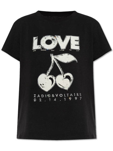 Zadig & Voltaire T-shirt ‘Walk’, Women's, Black - ZADIG & VOLTAIRE - BALAAN 1